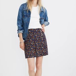 Madewell floral mini skirt